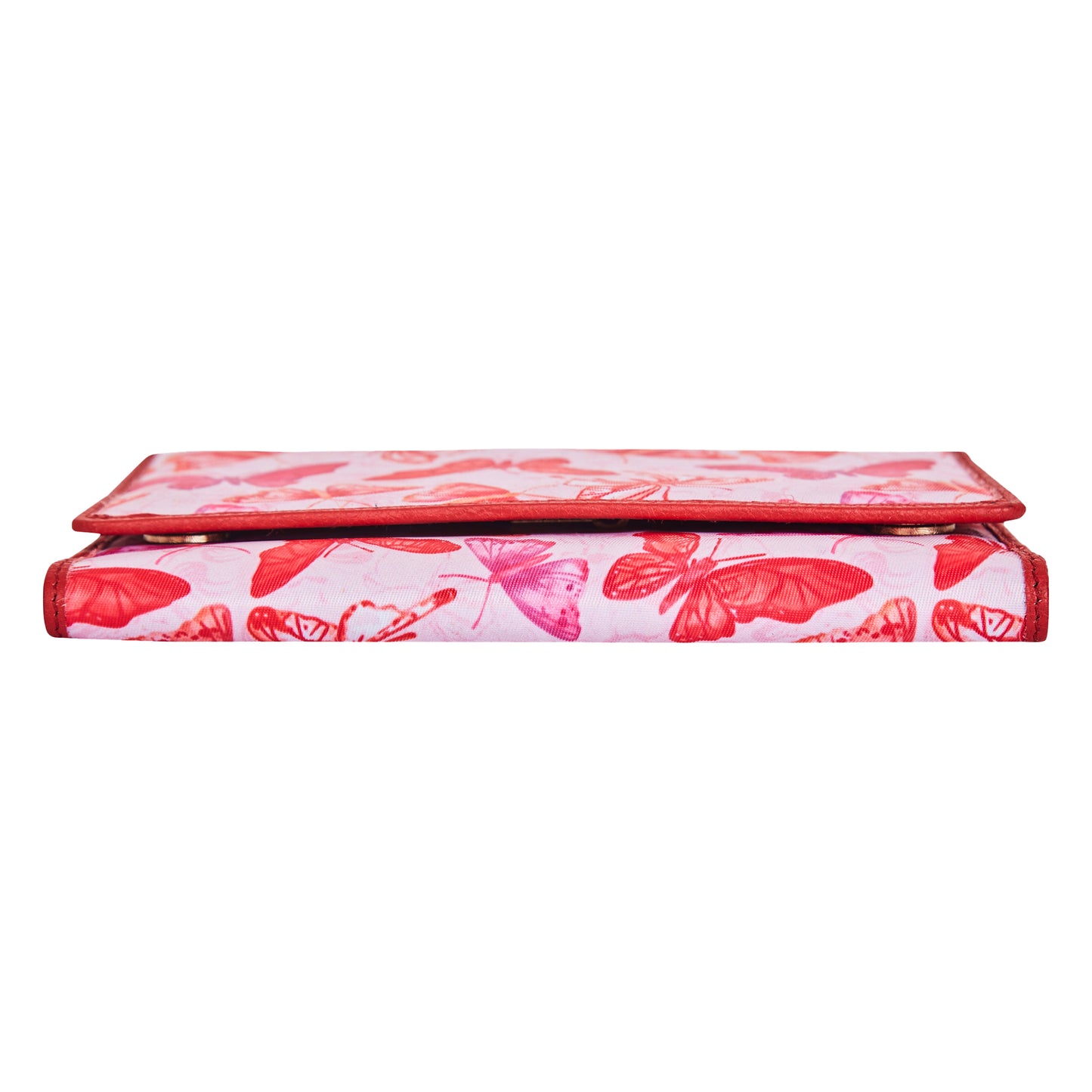 Women’s Travel Organizer – Vibrant Butterfly Print and Leather Trim