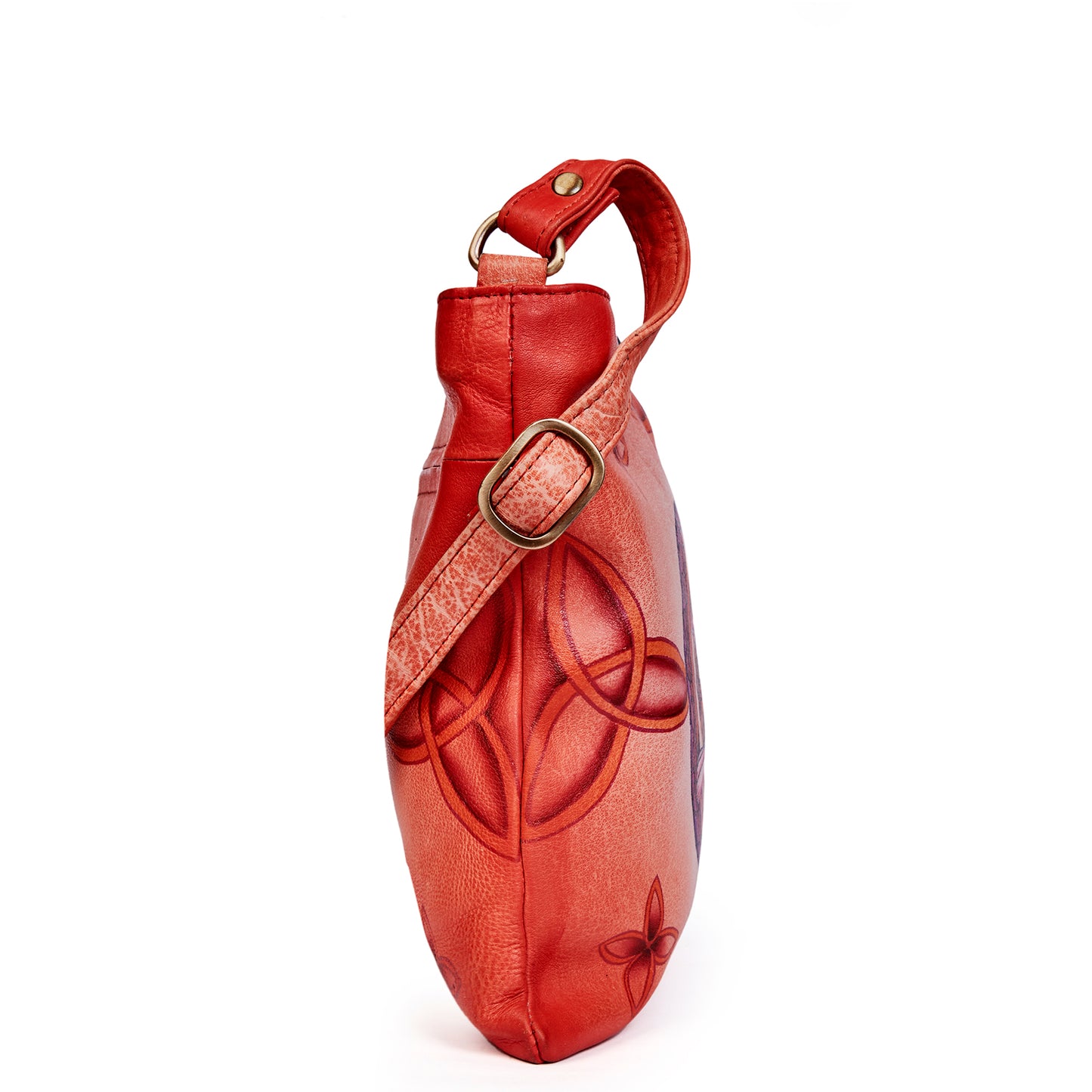 Slim Crossbody Bag with Hand-Painted Rabbit Design
