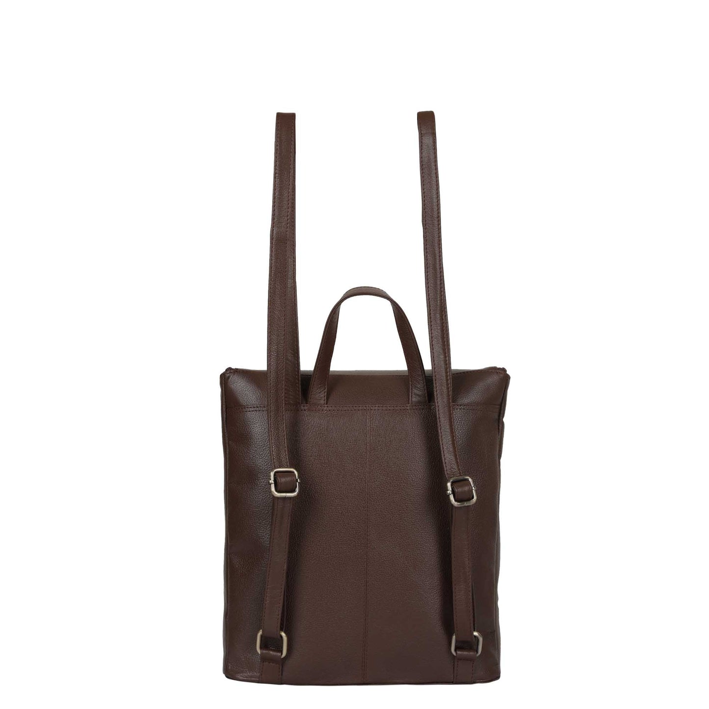 Genuine Leather Brown Backpack Purse for Women – Designer Shoulder Bag, Stylish Travel Backpack, Trendy Leather Purse for Ladies, Fashionable Bag for Work, College, and Travel |Sishka