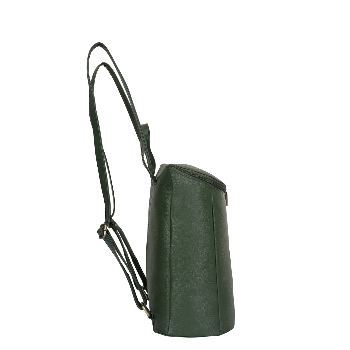 Sishka | Olive Leather Backpack for Women – Easy Open Zipper, Genuine Leather, Spacious Compartment, Trendy Travel Backpack Purse for Ladies, Teen Girls – Stylish Shoulder Daypack for Work, College, Travel