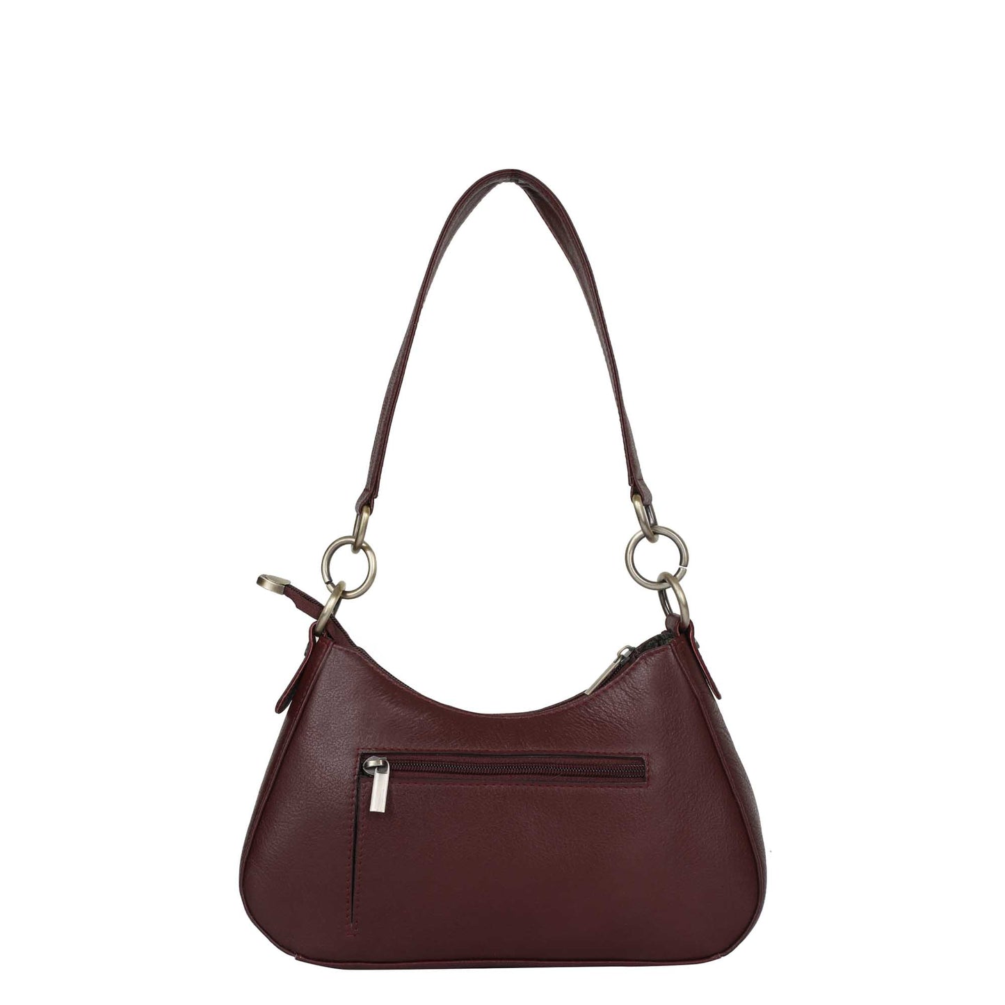 Shoulder Bag in Cherry Red – Purse for Women by Sishka, Hobo Handbag, Soft Genuine Leather Half Moon Tote with Top Zipper Closure, Perfect for Daily Use, Travel & Casual Outings.