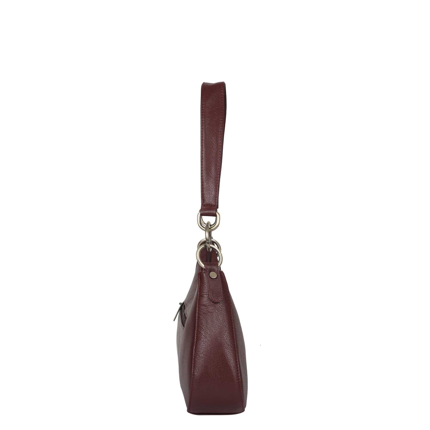 Shoulder Bag in Cherry Red – Purse for Women by Sishka, Hobo Handbag, Soft Genuine Leather Half Moon Tote with Top Zipper Closure, Perfect for Daily Use, Travel & Casual Outings.