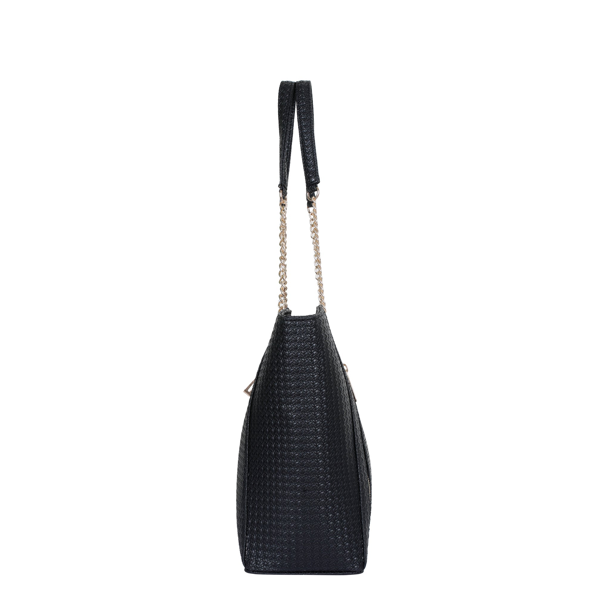 Sishka Black Satchel Bag for Women – Vegan Leather Tote, Shoulder Purse with Top Handles