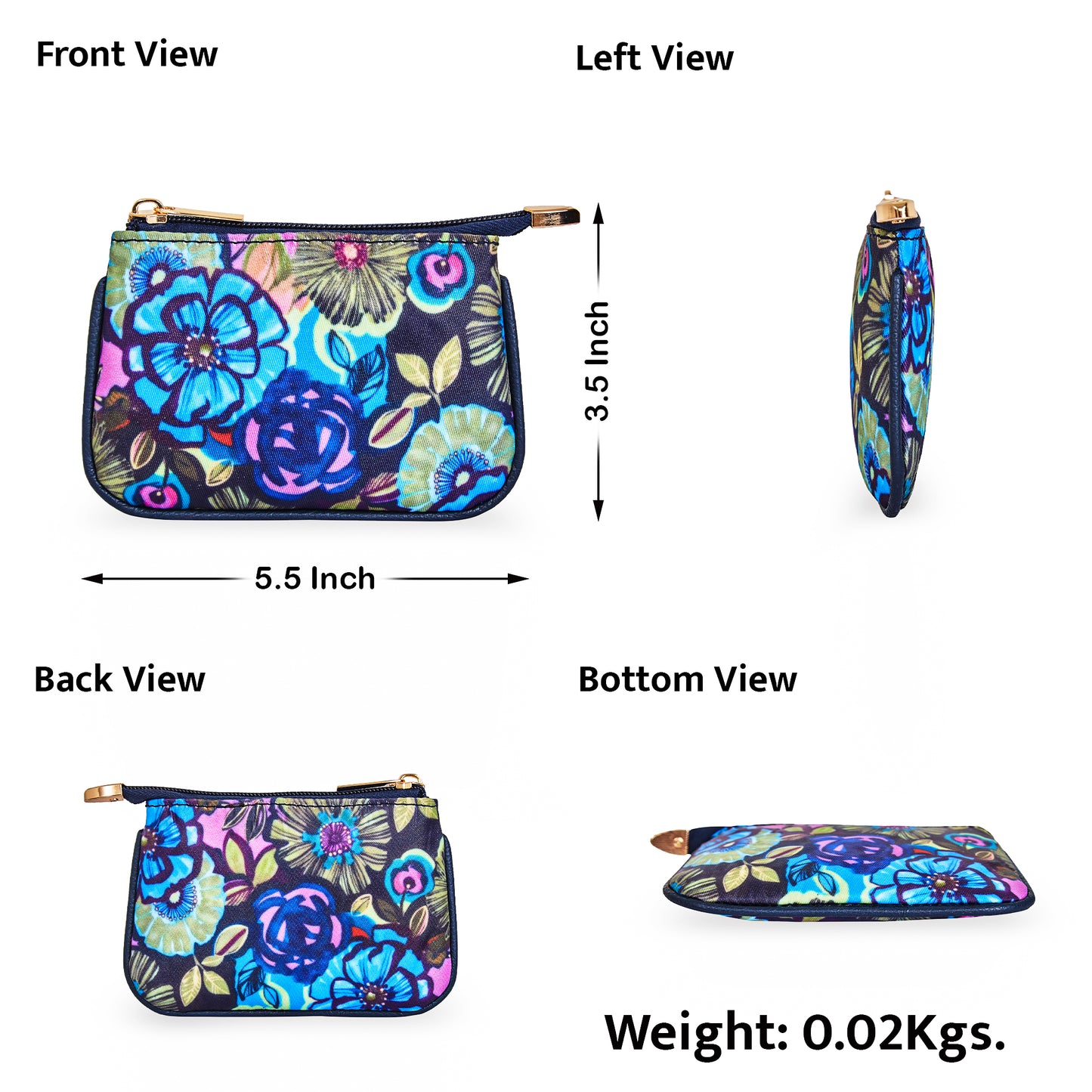 Stylish Travel Coin Pouch for Women with Leather Accents