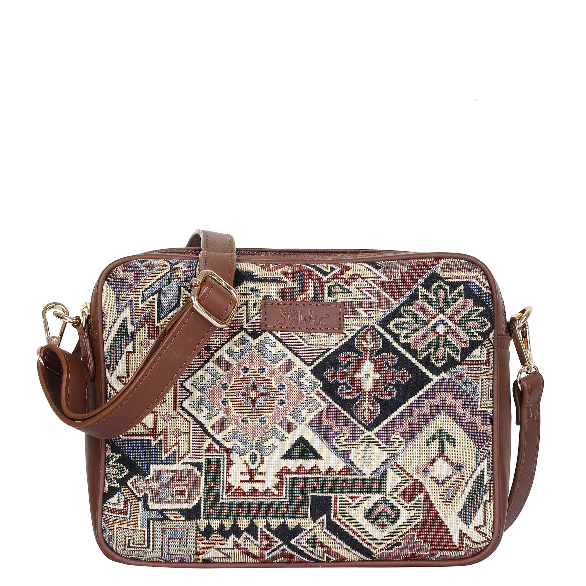 【GRAVER】23FW★ Embroidery Cross Messenger Bag UNISEX] Bear Embroidery Cross Messenger Bag_Black - GRAVER