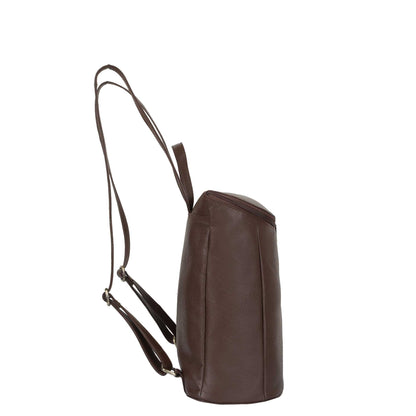 Genuine Leather Brown Backpack Purse for Women – Designer Shoulder Bag, Stylish Travel Backpack, Trendy Leather Purse for Ladies, Fashionable Bag for Work, College, and Travel |Sishka