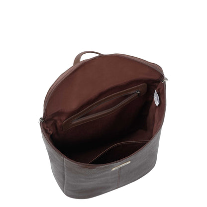 Genuine Leather Brown Backpack Purse for Women – Designer Shoulder Bag, Stylish Travel Backpack, Trendy Leather Purse for Ladies, Fashionable Bag for Work, College, and Travel |Sishka