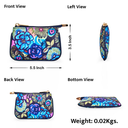 Stylish Travel Coin Pouch for Women with Leather Accents